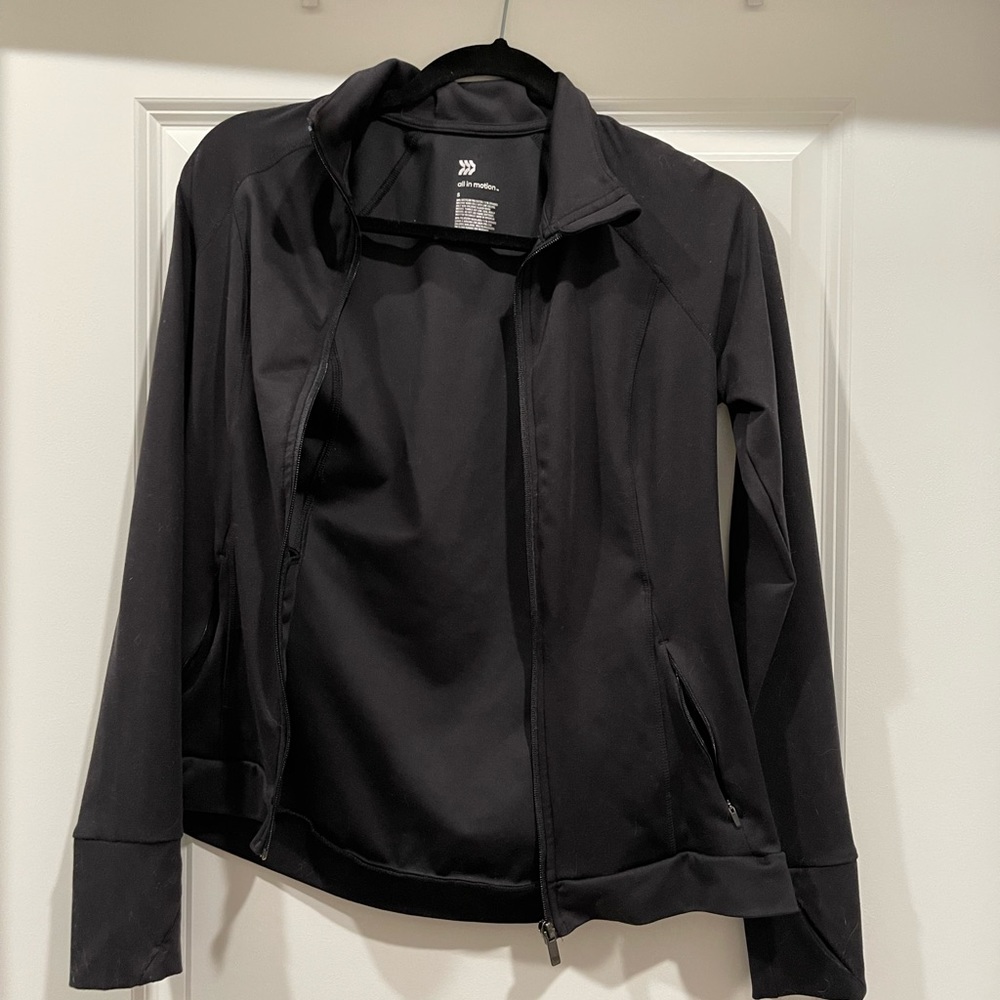 All in Motion black zip up jacket